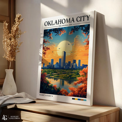 Oklahoma City Retro Travel Print