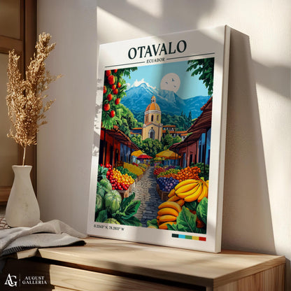 Otavalo Ecuador Retro Travel Print