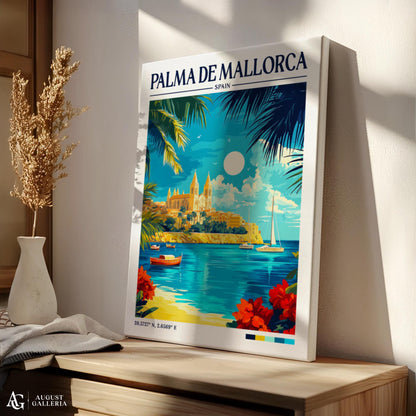 Palma de Mallorca Retro Travel Print