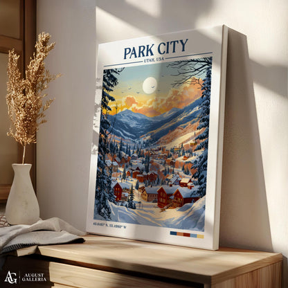 Park City Utah Retro Travel Print