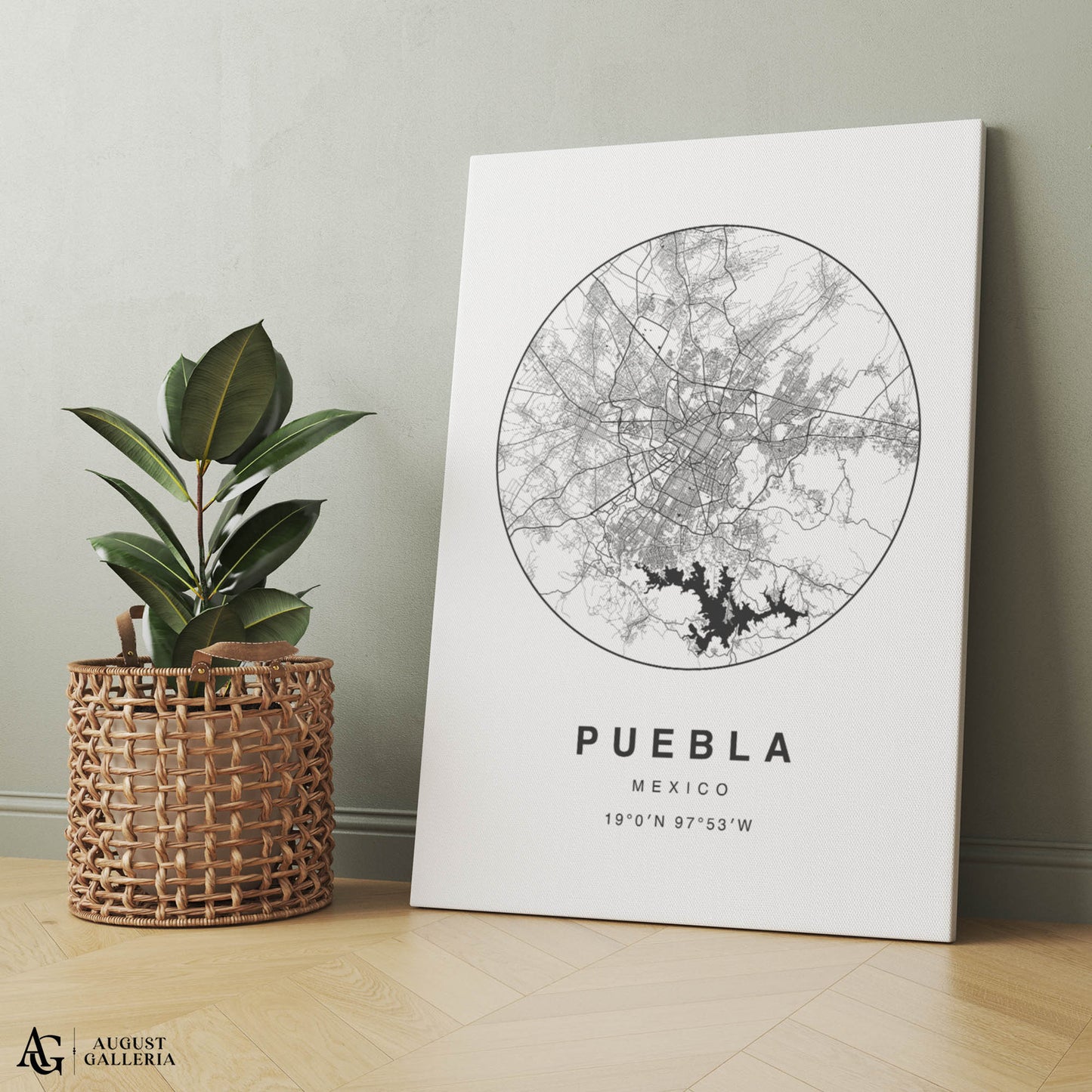 Puebla Minimalist Map