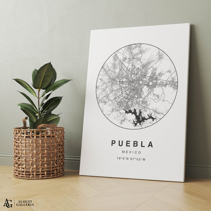 Puebla Minimalist Map