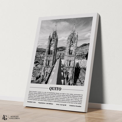 Quito Black & White City Print