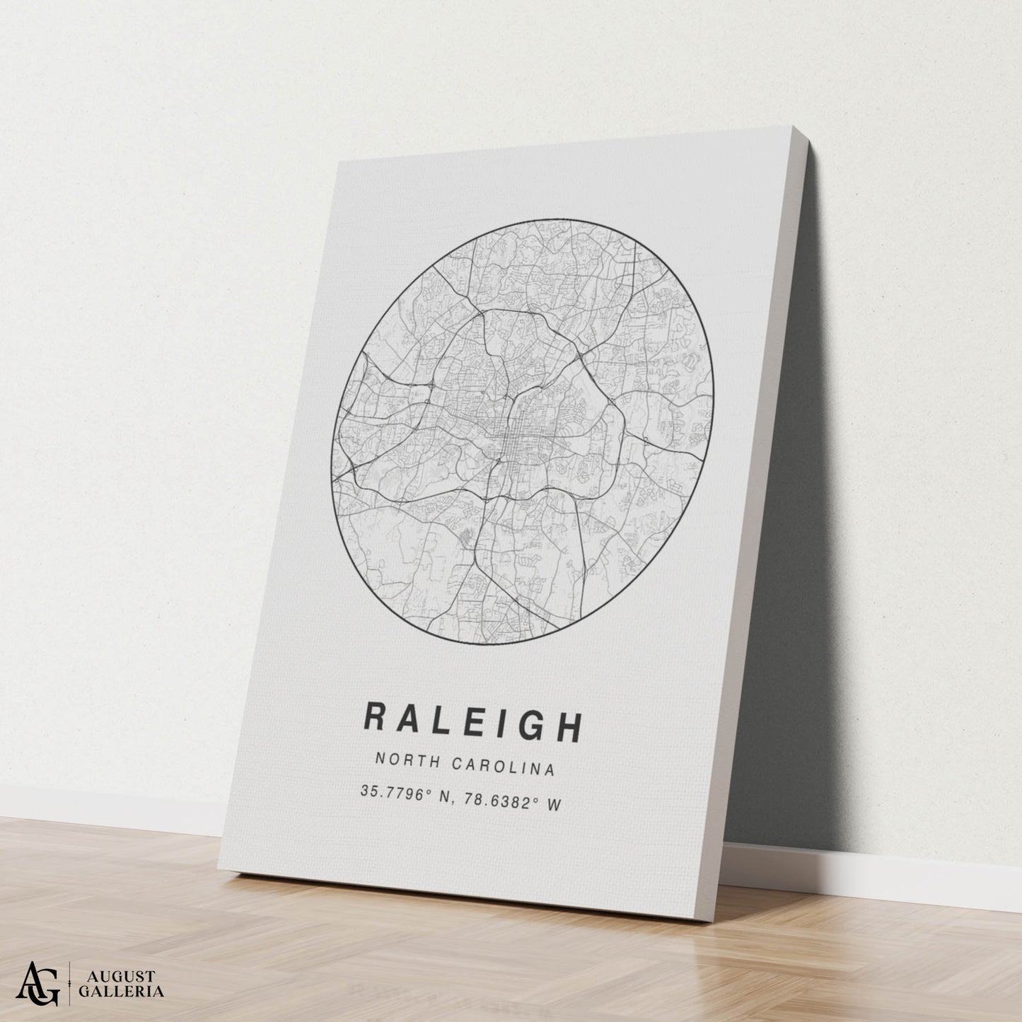 Raleigh Minimalist Map