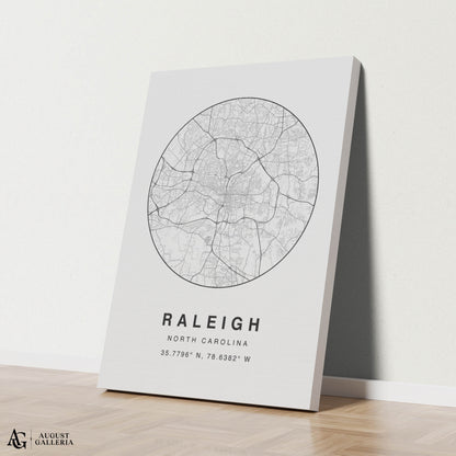 Raleigh Minimalist Map