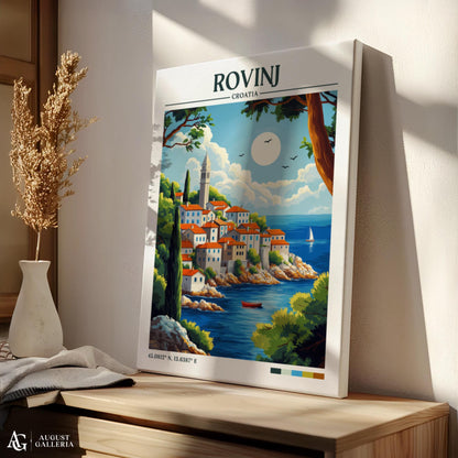 Rovinj Croatia Retro Travel Print