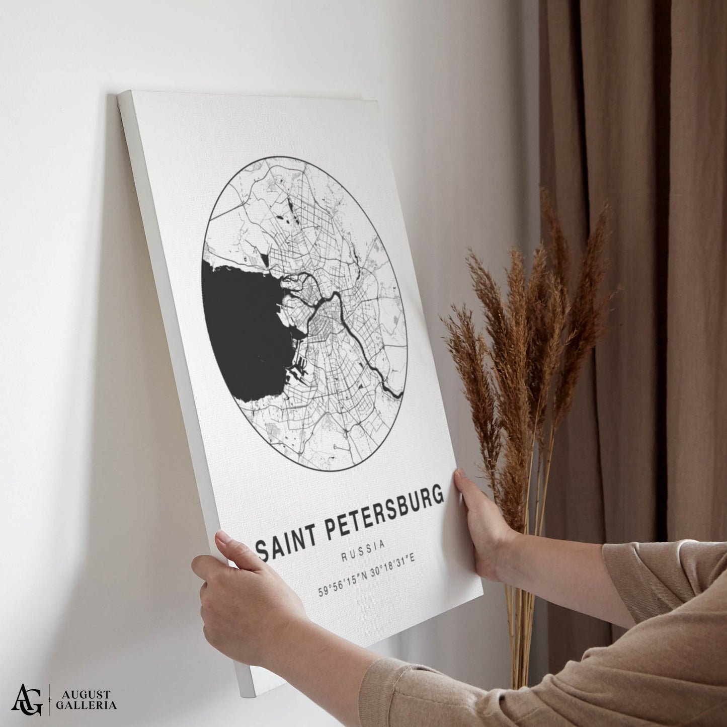 Saint Petersburg Minimalist Map