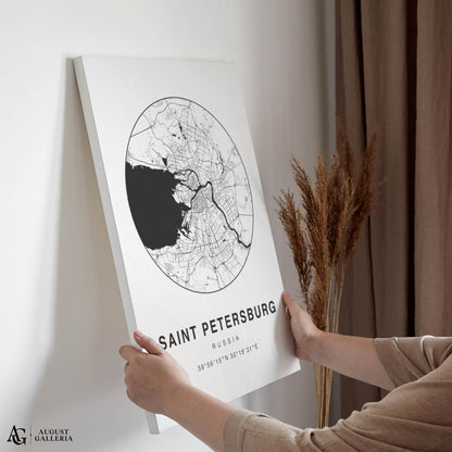 Saint Petersburg Minimalist Map