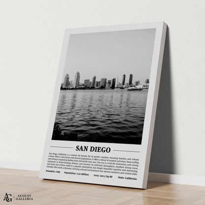 San Diego Black & White City Print