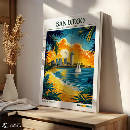 San Diego Retro Travel Print