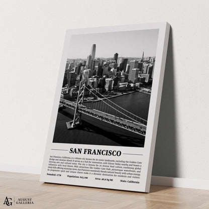 San Francisco Black & White City Print