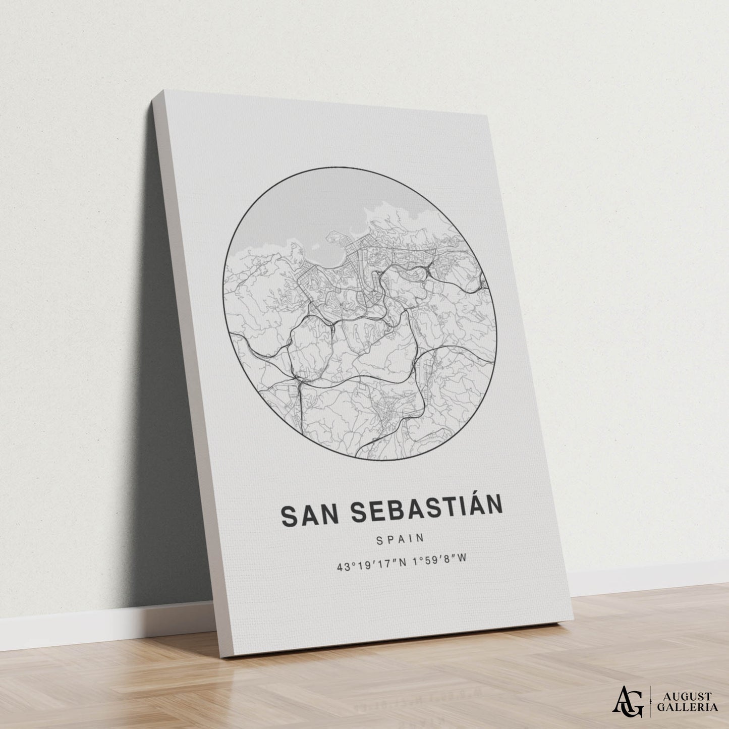 San Sebastian Minimalist Map