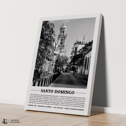 Santo Domingo Black & White City Print