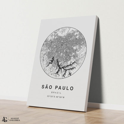 São Paulo Minimalist Map