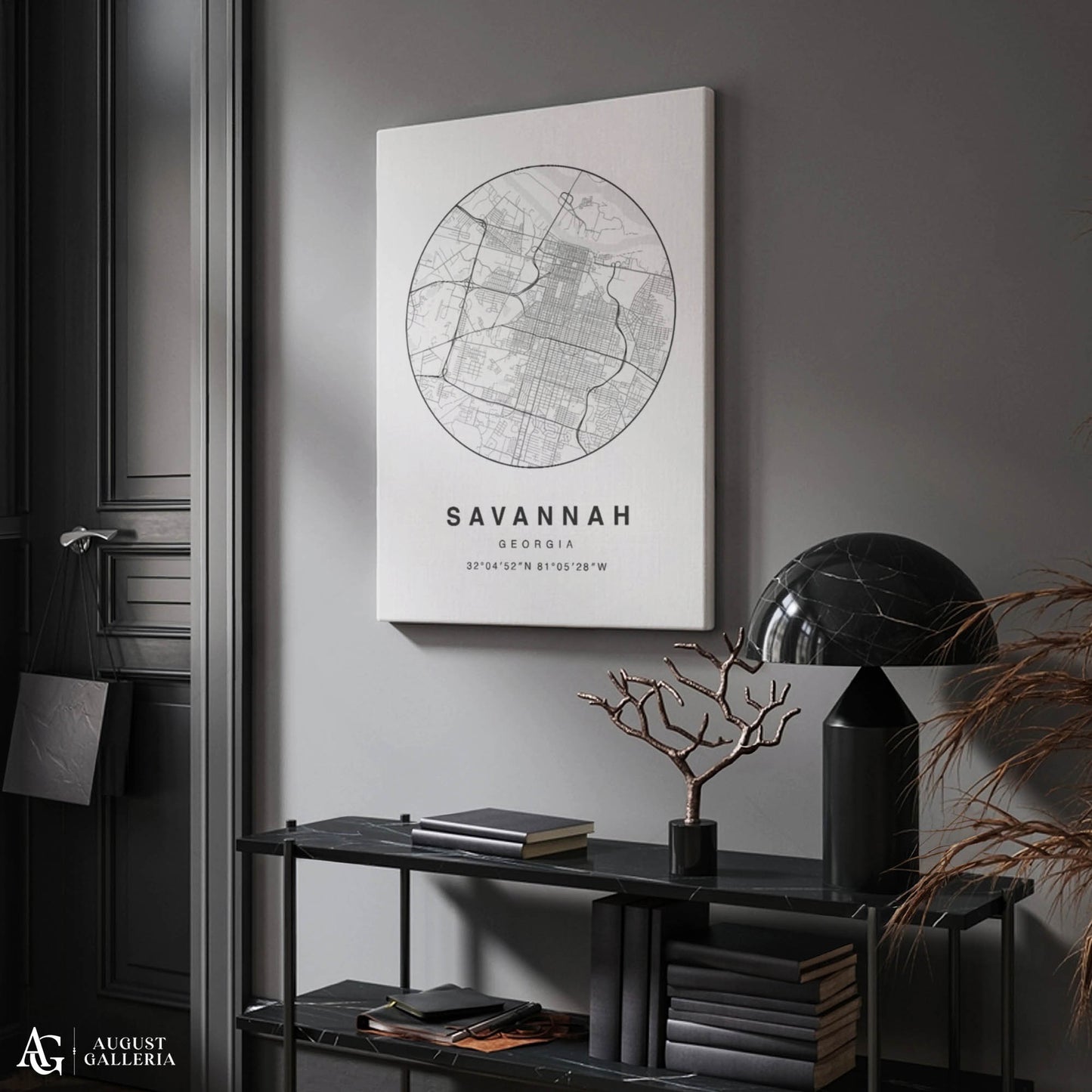 Savannah Minimalist Map