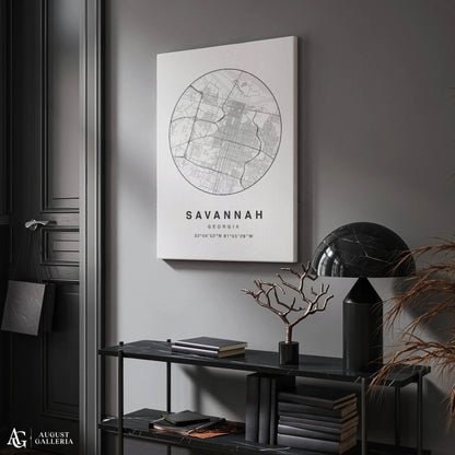 Savannah Minimalist Map