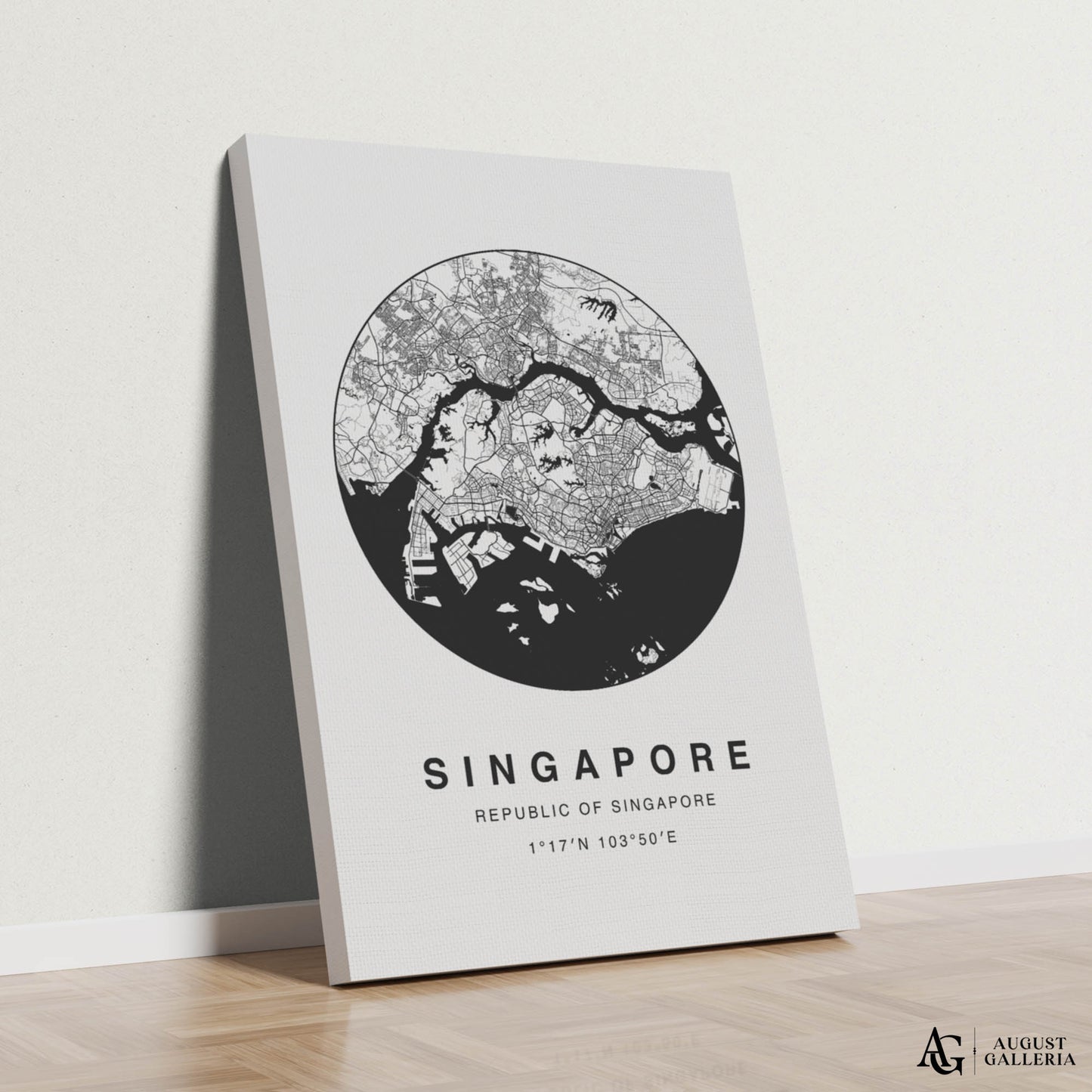 Singapore Minimalist Map