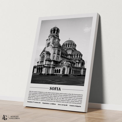 Sofia Black & White City Print