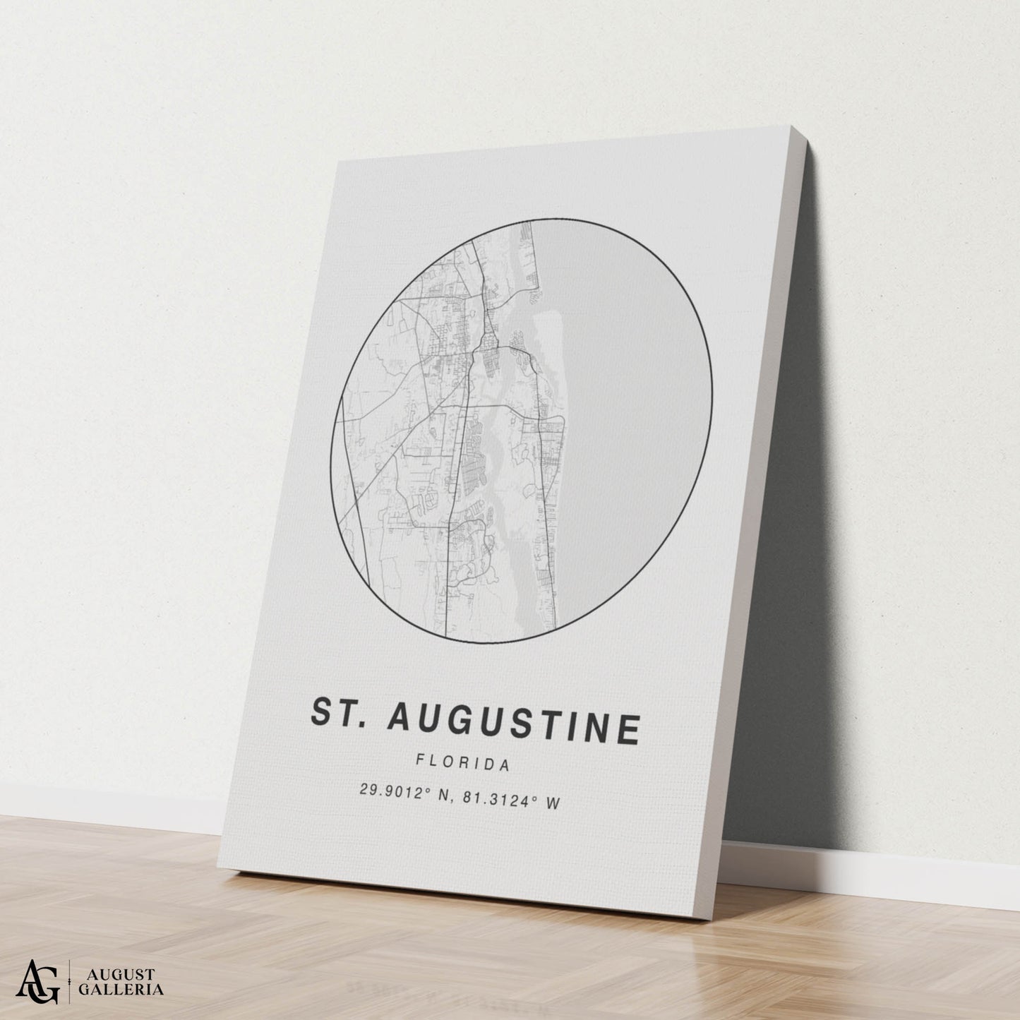 St. Augustine Minimalist Map