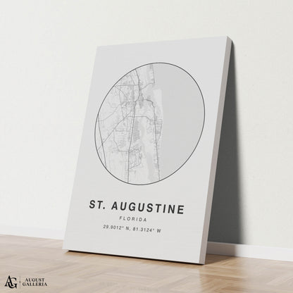 St. Augustine Minimalist Map