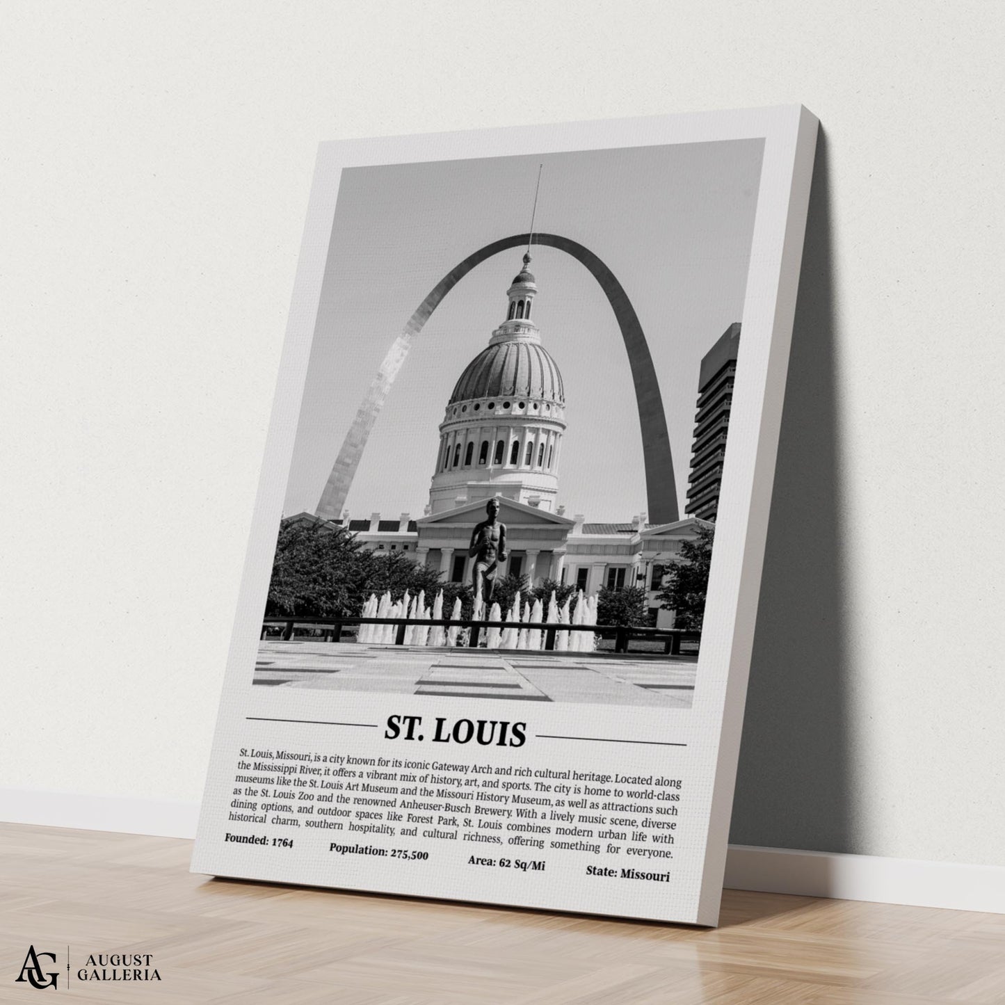 St. Louis Black & White City Print