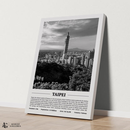 Taipei Black & White City Print