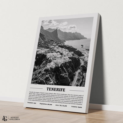 Tenerife Black & White City Print