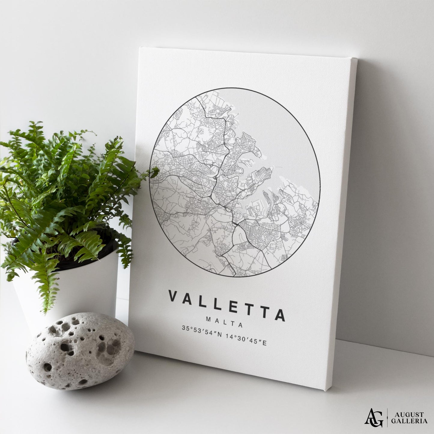 Valletta Minimalist Map