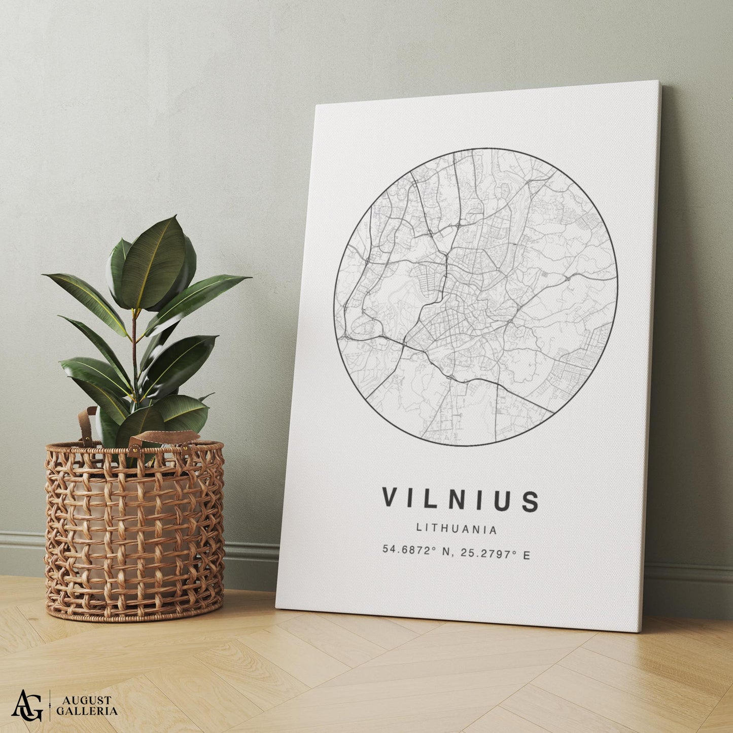 Vilnius Minimalist Map