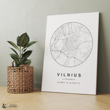 Vilnius Minimalist Map