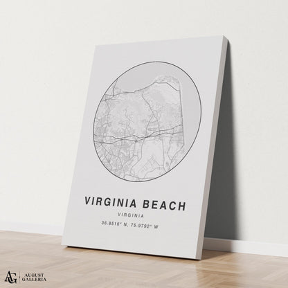 Virginia Beach Minimalist Map