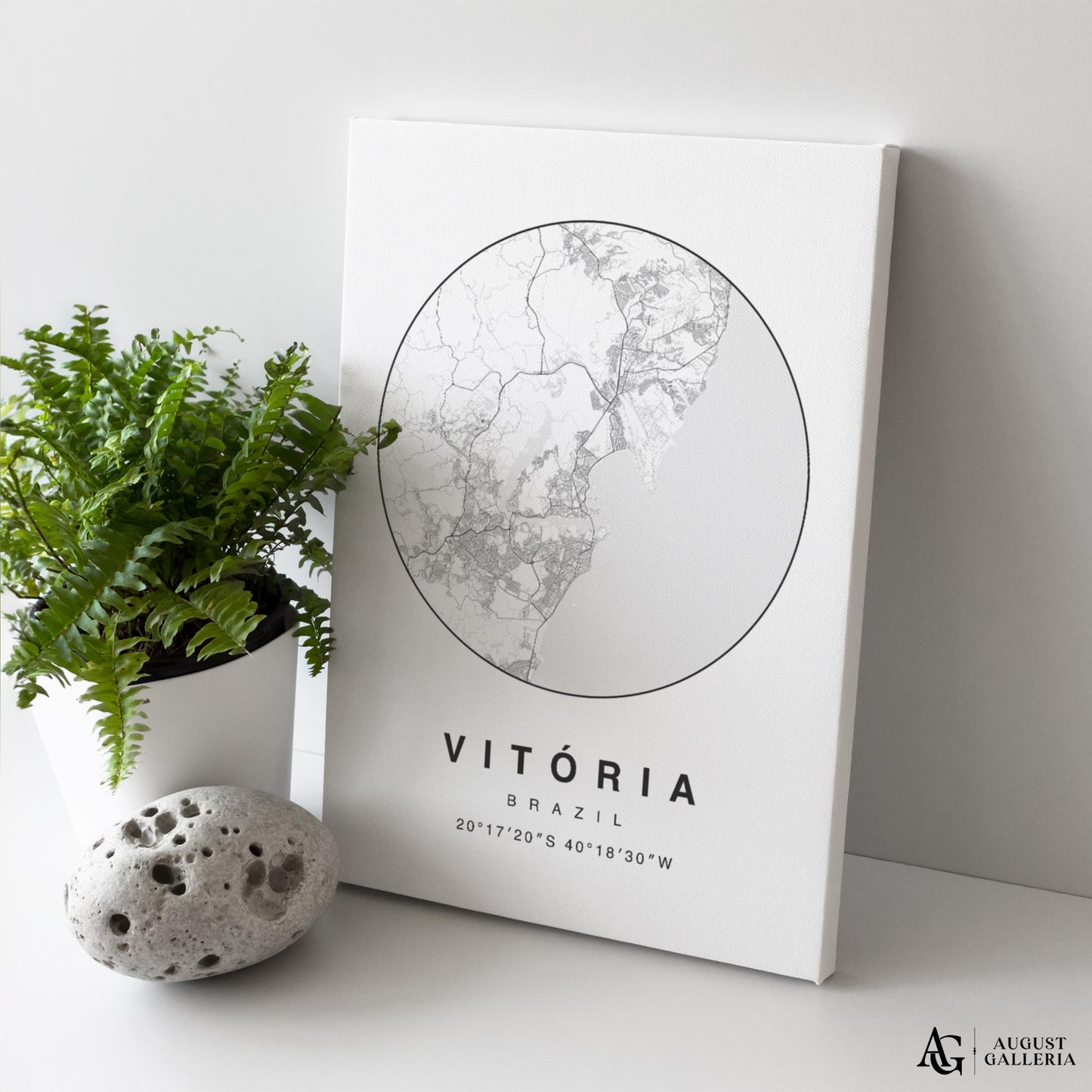 Vitória Minimalist Map