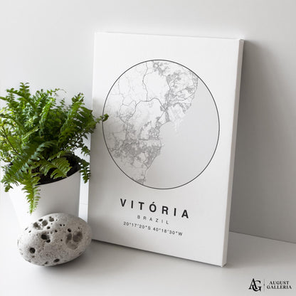 Vitória Minimalist Map