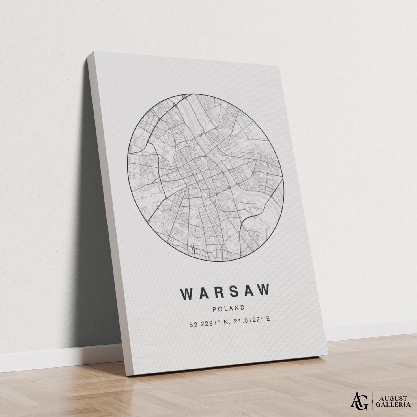 Warsaw Minimalist Map