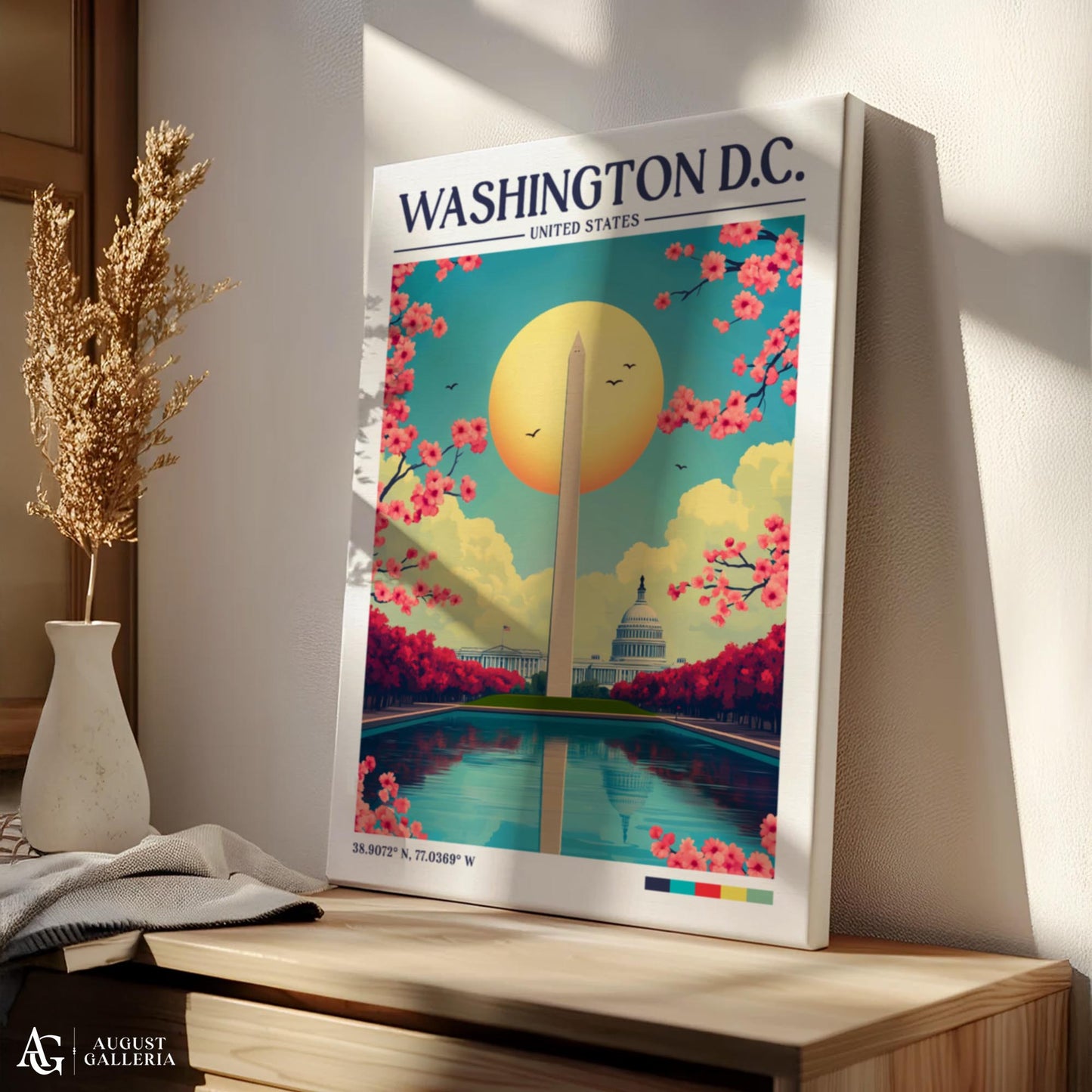 Washington DC Retro Travel Print