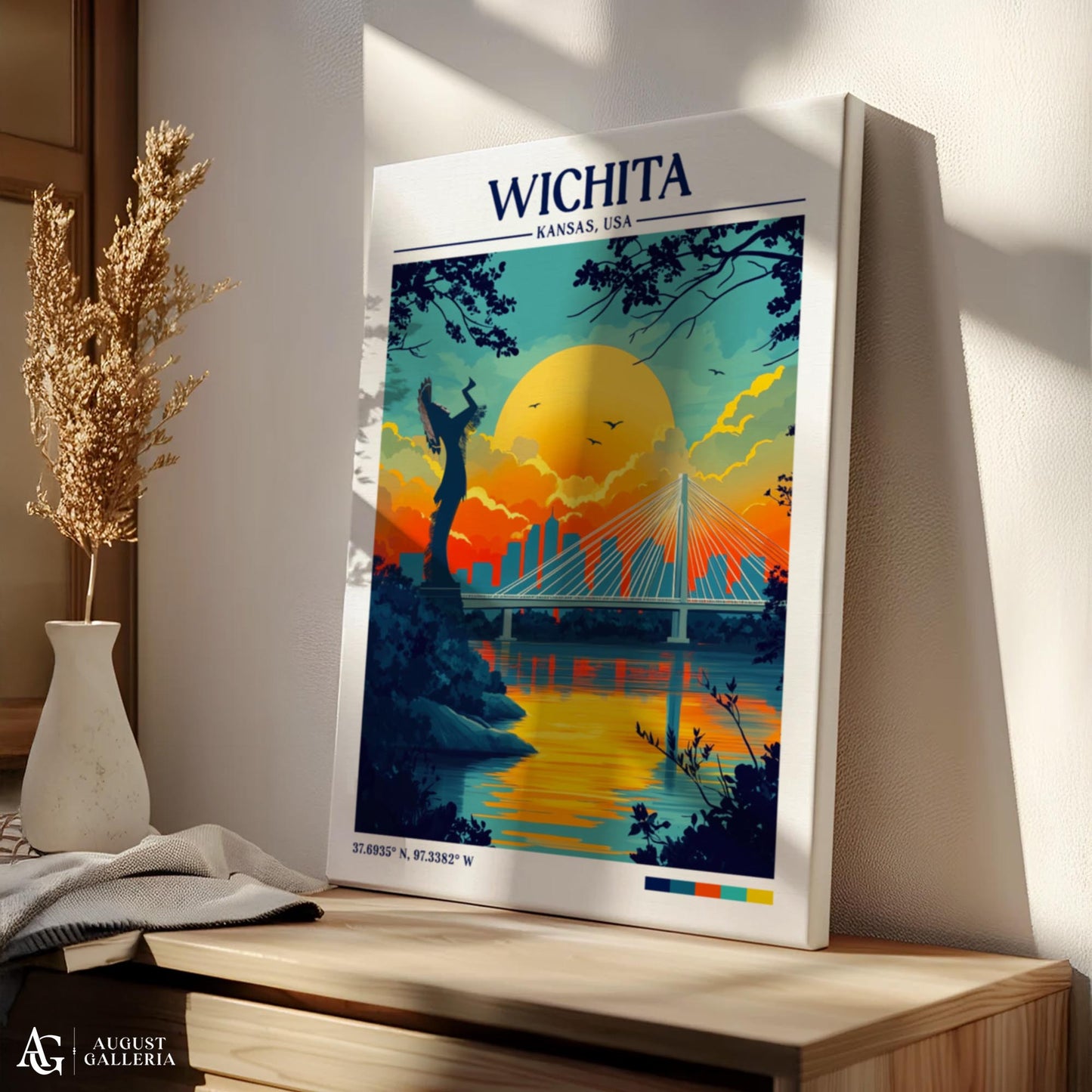 Wichita Kansas Retro Travel Print