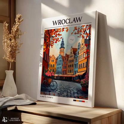 Wrocław Poland Retro Travel Print