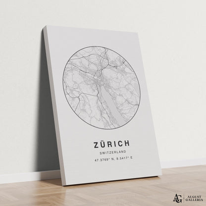 Zurich Minimalist Map