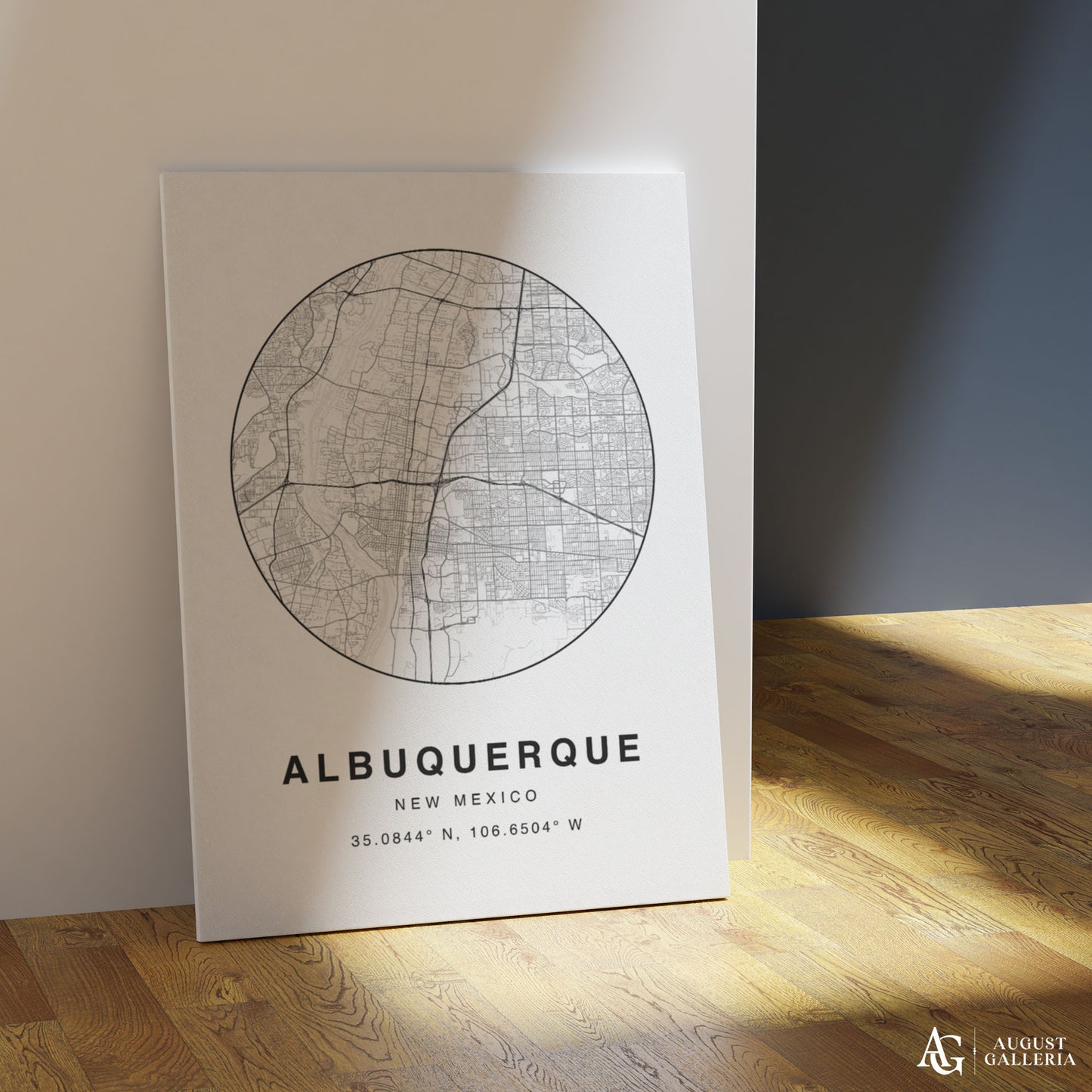 Albuquerque Minimalist Map