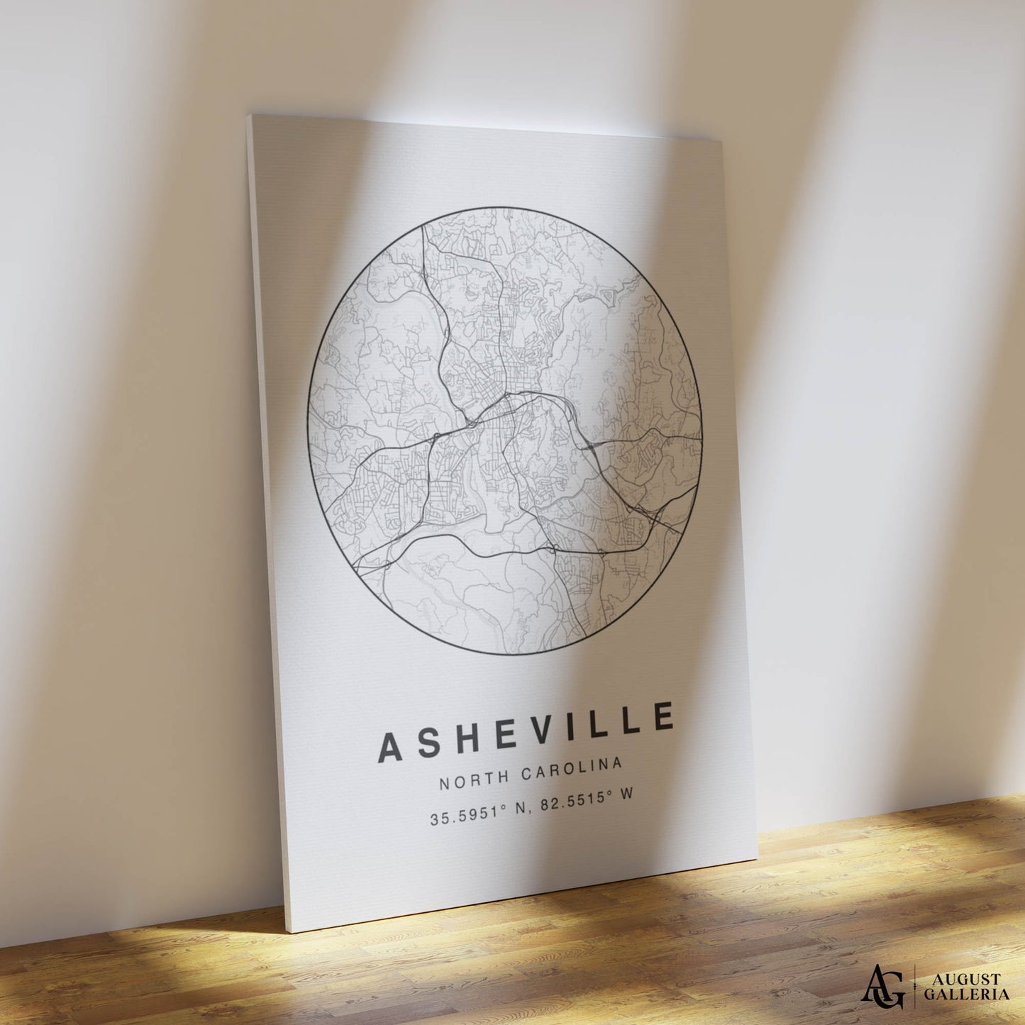 Asheville Minimalist Map