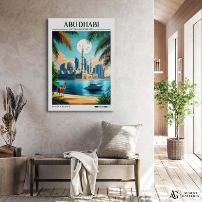 Abu Dhabi Retro Travel Print
