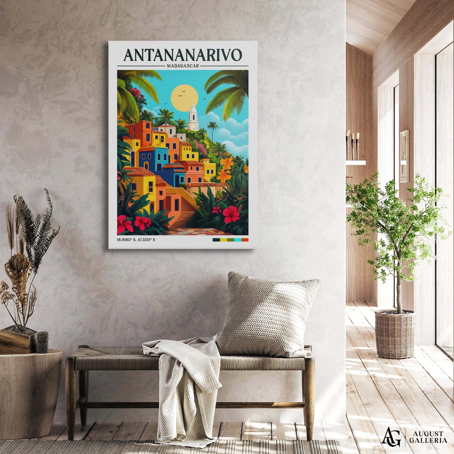 Antananarivo Madagascar Retro Travel Print