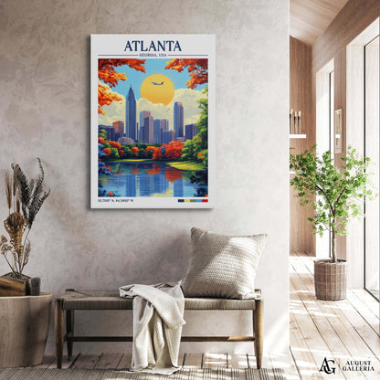 Atlanta Georgia Retro Travel Print