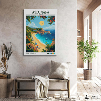 Ayia Napa Retro Travel Print