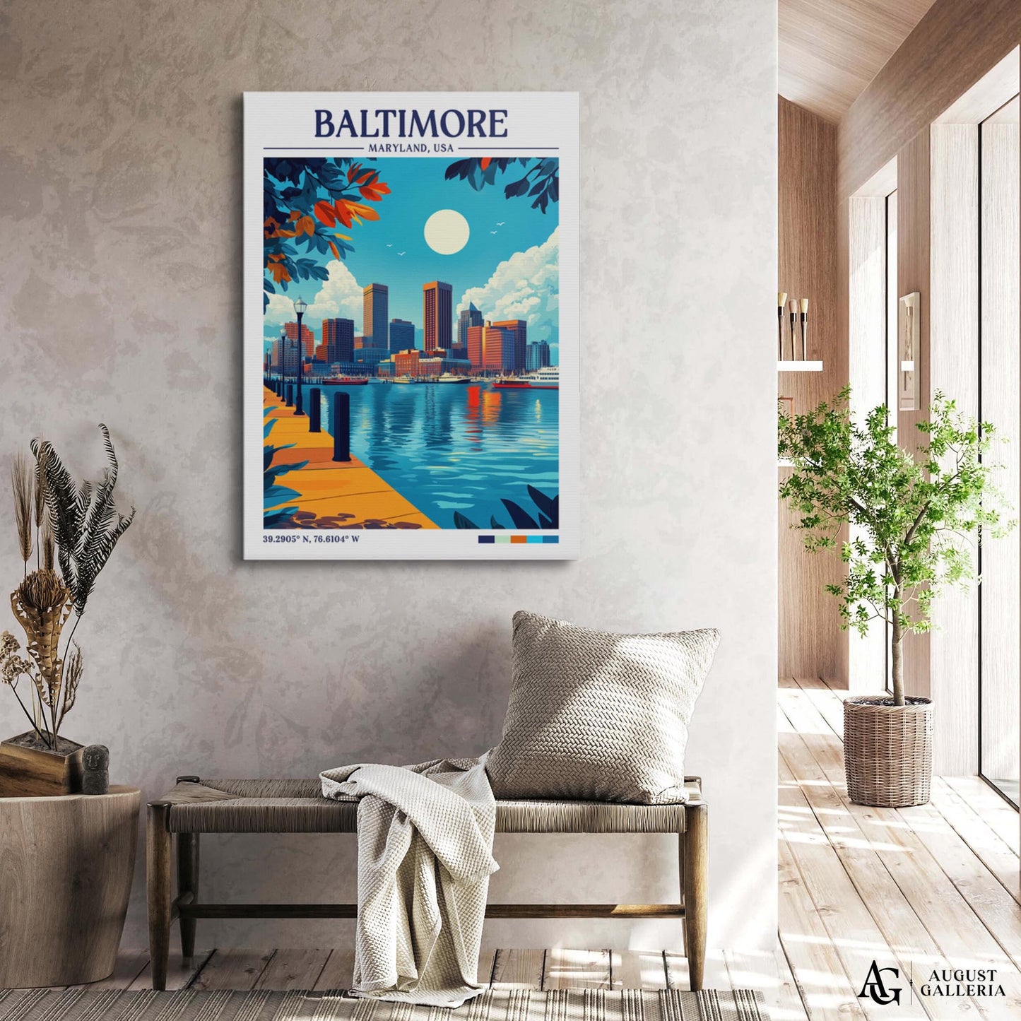 Baltimore Maryland Retro Travel Print