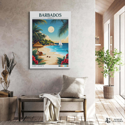 Barbados Caribbean Retro Travel Print