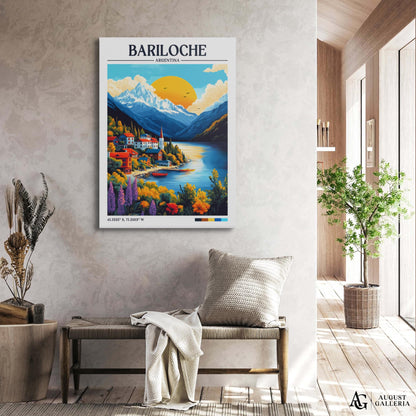 Bariloche Argentina Retro Travel Print