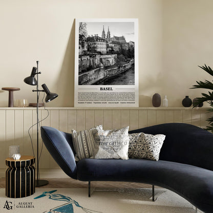 Basel Black & White City Print