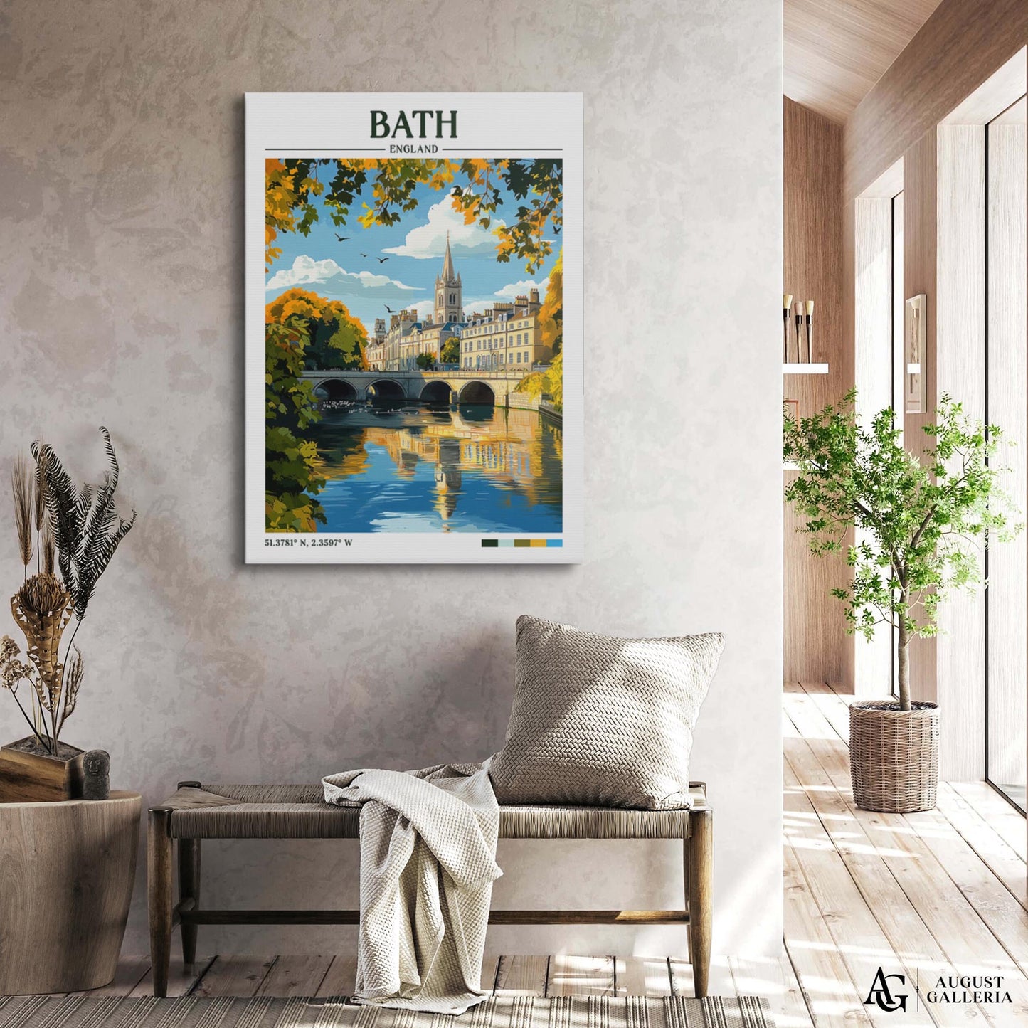 Bath England Retro Travel Print
