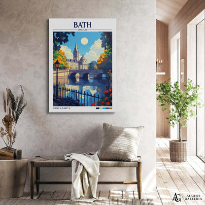Bath England Retro Travel Print